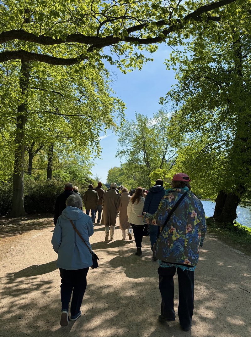 BHA members walking out through the Tiergarten on a spring tour